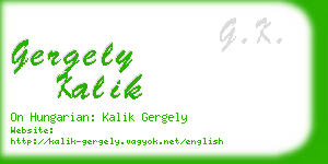 gergely kalik business card